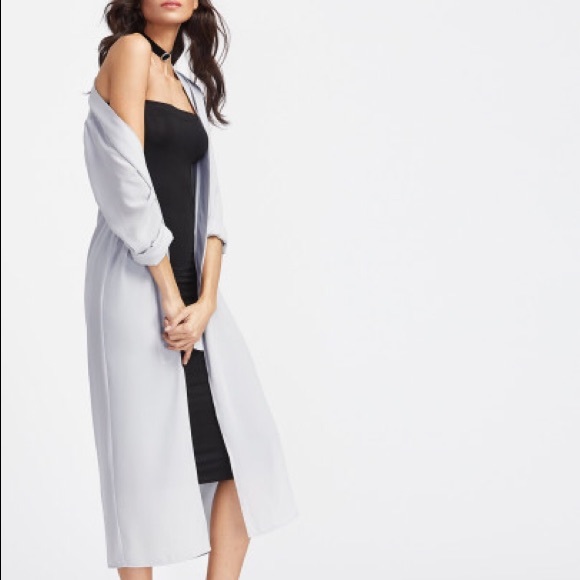 Jackets & Blazers - Light Grey Duster